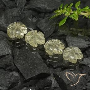 Pedras preciosas de Quartzo Amarelo claro natural de 4.30 ct, Flor cortada, Transparente