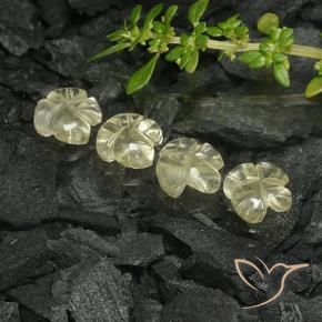Pedras preciosas de Quartzo Amarelo claro natural de 3.36 ct, Flor cortada, Transparente