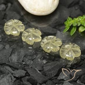 Pedras preciosas de Quartzo Luz amarela natural de 7.35 ct, Flor cortada, Transparente