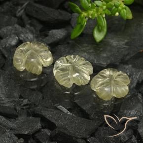 Pedras preciosas de Quartzo amarelo médio natural de 2.89 ct, Flor cortada, Transparente