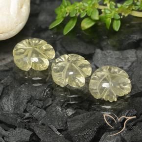 Pedras preciosas de Quartzo amarelo médio natural de 6.74 ct, Flor cortada, Transparente