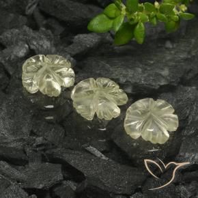 Pedras preciosas de Quartzo amarelo médio natural de 2.23 ct, Flor cortada, Transparente