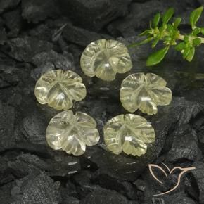 Pedras preciosas de Quartzo Luz amarela natural de 7.28 ct, Flor cortada, Transparente