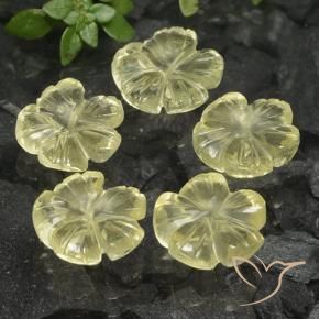 Pedras preciosas de Quartzo Luz amarela natural de 8.38 ct, Flor cortada, Transparente