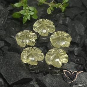 Pedras preciosas de Quartzo Luz amarela natural de 8.38 ct, Flor cortada, Transparente