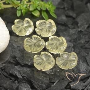 Pedras preciosas de Quartzo Luz amarela natural de 10.01 ct, Flor cortada, Transparente