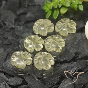 Pedras preciosas de Quartzo Luz amarela natural de 10.01 ct, Flor cortada, Transparente