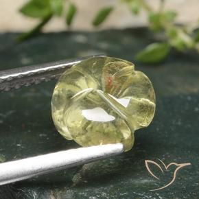 Quartzo amarelo médio Natural 2.33ct, Flor cortada, Transparente