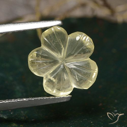 1.97ct Natural amarelo médio Quartzo, Flor cortada, Transparente