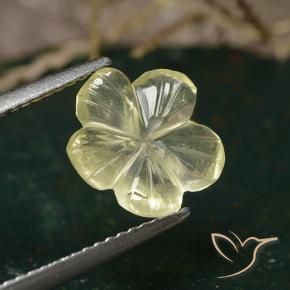 Quartzo amarelo médio Natural 1.97ct, Flor cortada, Transparente