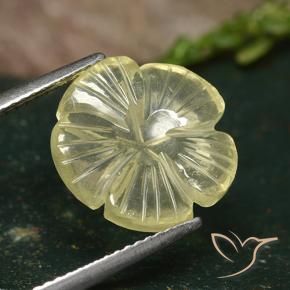 Quartzo amarelo médio Natural 5.17ct, Flor cortada, Transparente