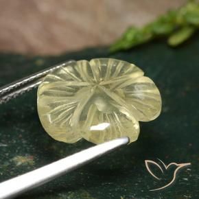 Quartzo amarelo médio Natural 5.17ct, Flor cortada, Transparente