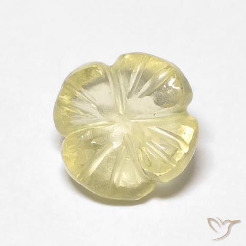 Quartzo Luz amarela Natural 1.89ct, Flor cortada, Transparente