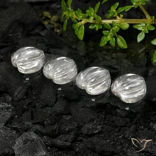 Pedras preciosas de quartzo branco natural de 6,37 ct, formato de coração, transparente