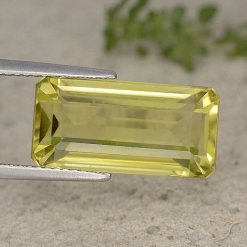 10.22ct Natural Amarelo Abacaxi Claro Quartzo, Corte Octógono / Esmeralda, VVS-VS, Photo A