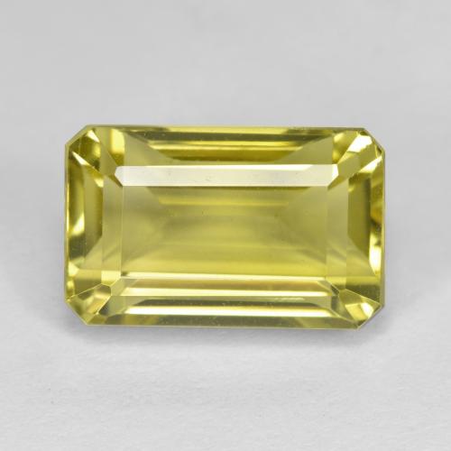 Quartzo amarelo natural 6,77ct, corte esmeralda, VVS-VS