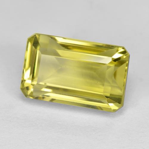 Quartzo amarelo natural 6,77ct, corte esmeralda, VVS-VS