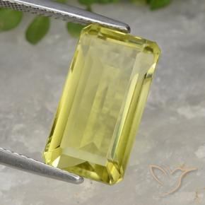 Quartzo amarelo médio Natural 9.35ct, Corte Octógono / Esmeralda, VVS-VS