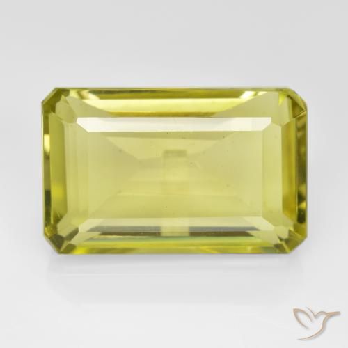 8.70ct Natural amarelo médio Quartzo, Corte Esmeralda, VVS-VS