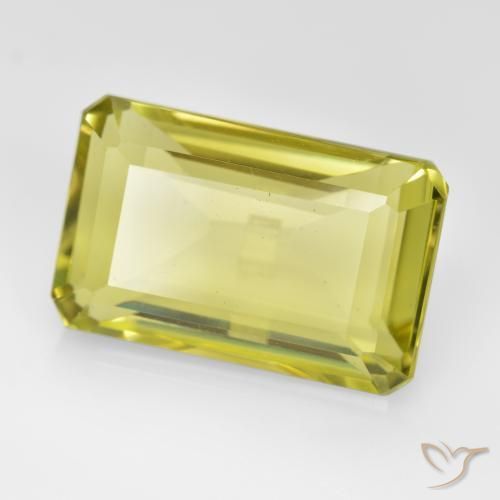 Quartzo amarelo médio Natural 8.70ct, Corte Octógono / Esmeralda, VVS-VS