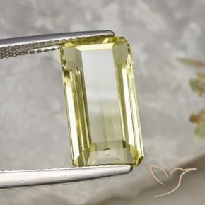 Quartzo Amarelo Abacaxi Natural 8.03ct, Corte Octógono / Esmeralda, VVS-VS