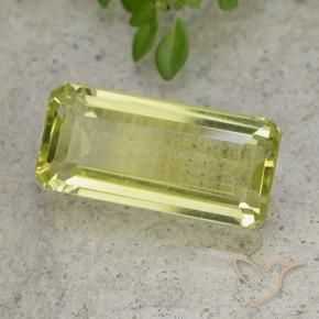 Quartzo Verde amarelo Natural 6.44ct, Corte Octógono / Esmeralda, VVS-VS