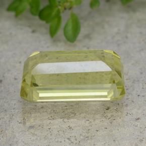 Quartzo amarelo natural 6,60ct, corte esmeralda, VVS-VS