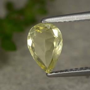 Quartzo amarelo natural 0,84ct, formato de pêra, VVS-VS