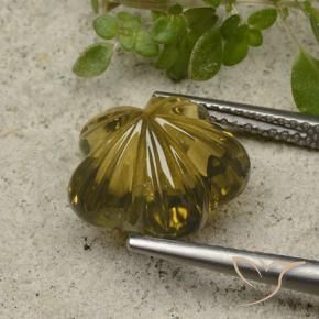 Quartzo ouro médio Natural 6.05ct, Flor cortada, Transparente