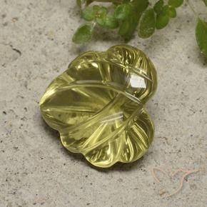 Quartzo amarelo suave Natural 9.29ct, Flor cortada, Transparente