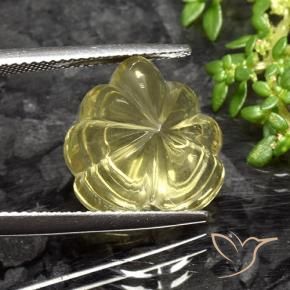 Quartzo Amarelo Abacaxi Claro Natural 8.86ct, Flor cortada, Transparente