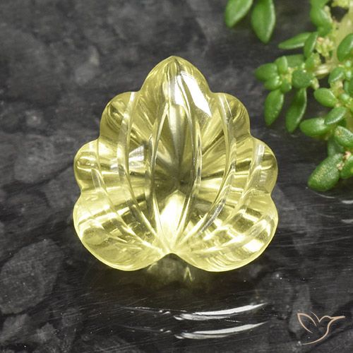 9.79ct Natural amarelo médio Quartzo, Flor cortada, Transparente