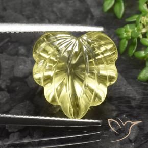 Quartzo amarelo médio Natural 9.79ct, Flor cortada, Transparente