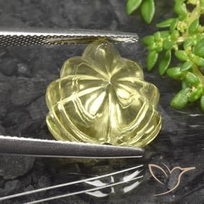 Quartzo amarelo médio Natural 9.79ct, Flor cortada, Transparente