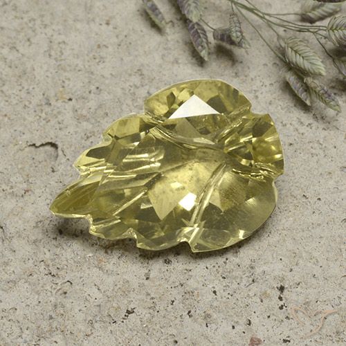 10.32ct Natural Lagoa Amarela Quartzo, Flor cortada, Transparente