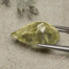 Quartzo Lagoa Amarela Natural 10.32ct, Flor cortada, Transparente