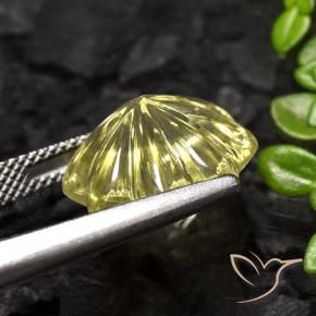 Quartzo Amarelo Abacaxi Claro Natural 8.23ct, Flor cortada, Transparente