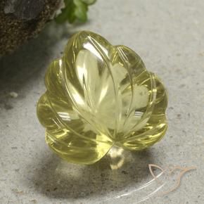 Quartzo Amarelo claro médio Natural 9.86ct, Flor cortada, Transparente