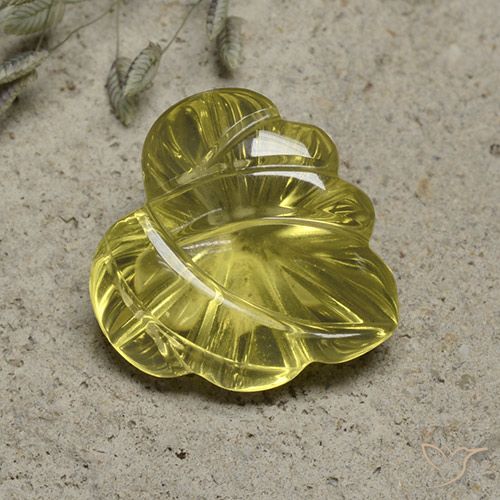 9.77ct Natural amarelo médio Quartzo, Flor cortada, Transparente