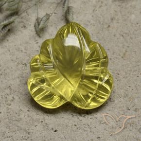 Quartzo amarelo médio Natural 9.77ct, Flor cortada, Transparente