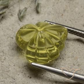 Quartzo amarelo médio Natural 9.77ct, Flor cortada, Transparente