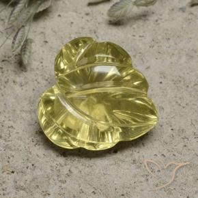 Quartzo Amarelo claro Natural 7.48ct, Flor cortada, Transparente