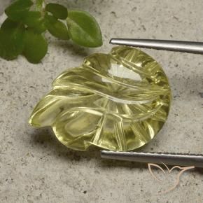 Quartzo Lagoa Amarela Natural 9.00ct, Flor cortada, Transparente