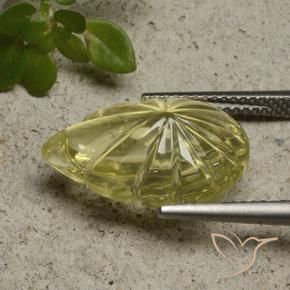 Quartzo Lagoa Amarela Natural 9.00ct, Flor cortada, Transparente