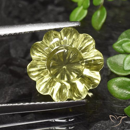 7.20ct Natural amarelo médio Quartzo, Flor cortada, Transparente