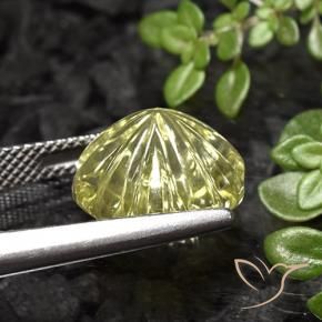 Quartzo amarelo médio Natural 7.20ct, Flor cortada, Transparente