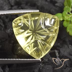 Quartzo Luz amarela Natural 9.06ct, Trilhão, Transparente