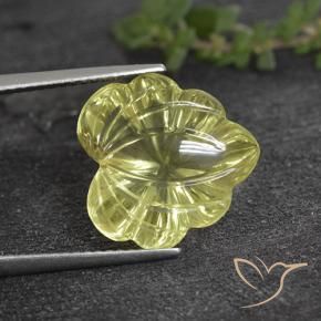 Quartzo Amarelo Abacaxi Claro Natural 7.99ct, Flor cortada, Transparente