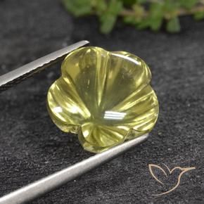 Quartzo amarelo médio Natural 8.05ct, Flor cortada, Transparente