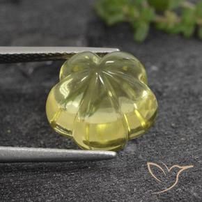 Quartzo amarelo médio Natural 8.05ct, Flor cortada, Transparente